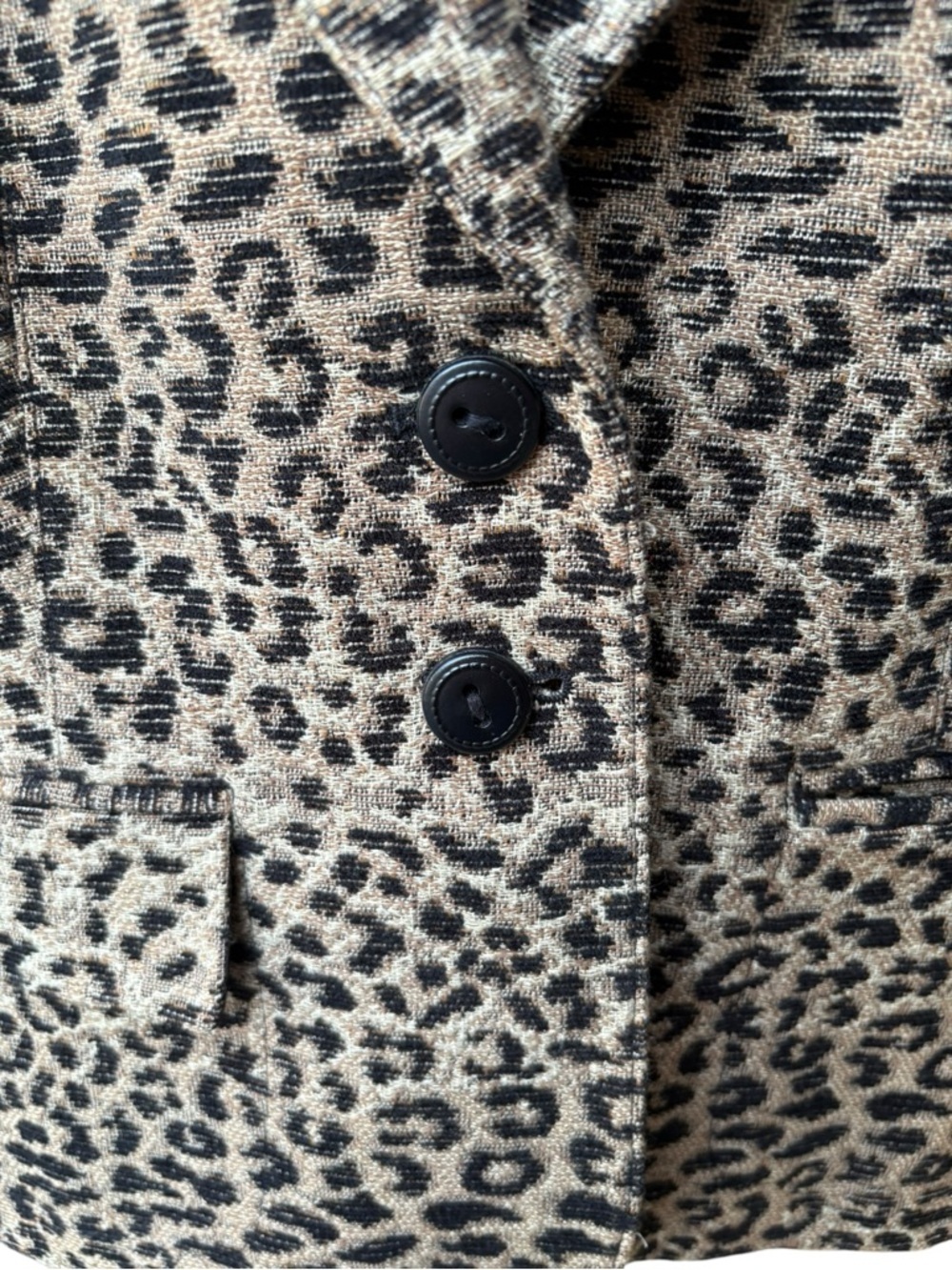 Allen Schwartz Leopard Print Jacket Blazer I Size: 10 - Picture 2 of 8